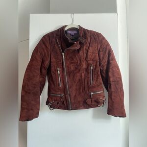 Ralph Lauren suede biker jacket